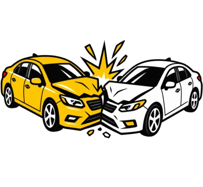Dos automóviles chocando